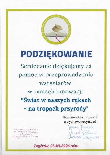 Podziękowania